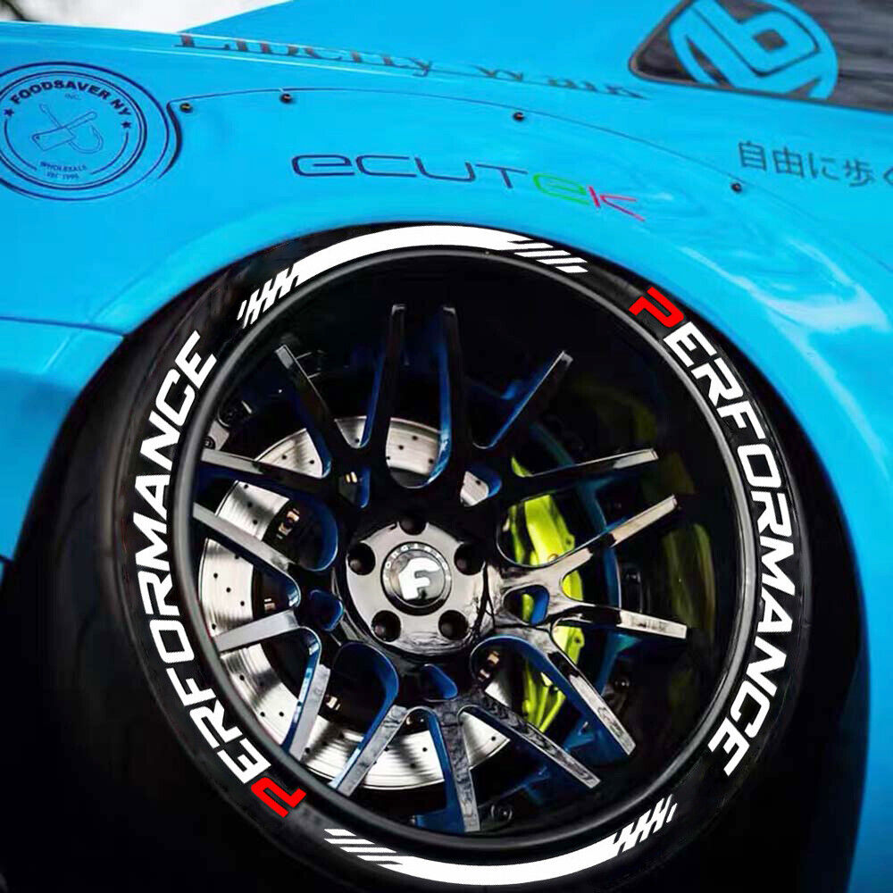 2pcs Car Tire Letter Stickers PERFORMANCE PVC Tire Stickers Decorative ...