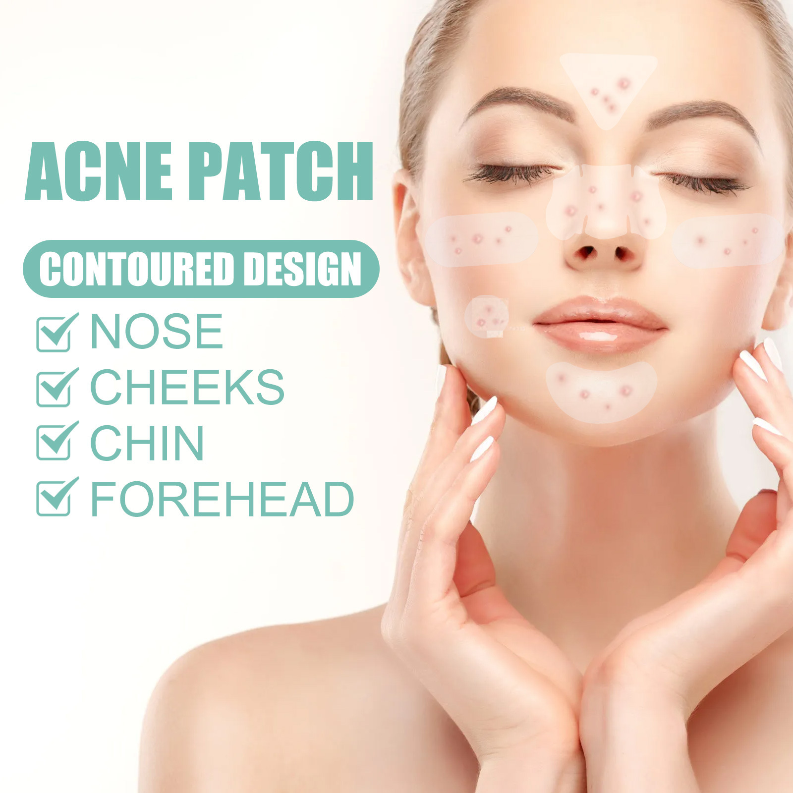 Hydrocolloid Acne Patches, 132 Stickers for Nose, Cheek, Chin ...