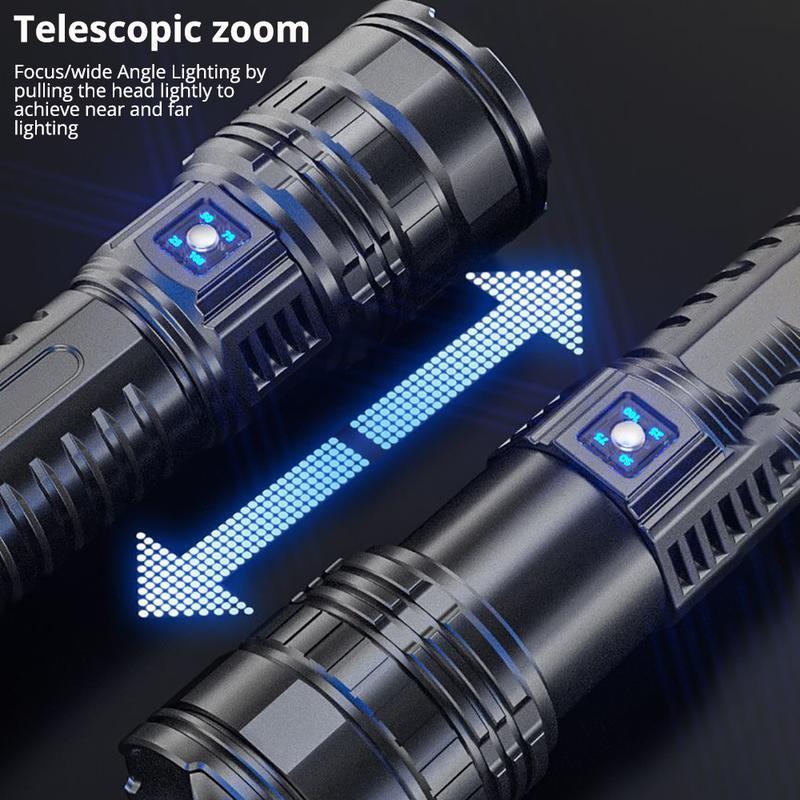 NEW M80 High Powerful LED Flashlights Type-C Reachargeable White Laser ...