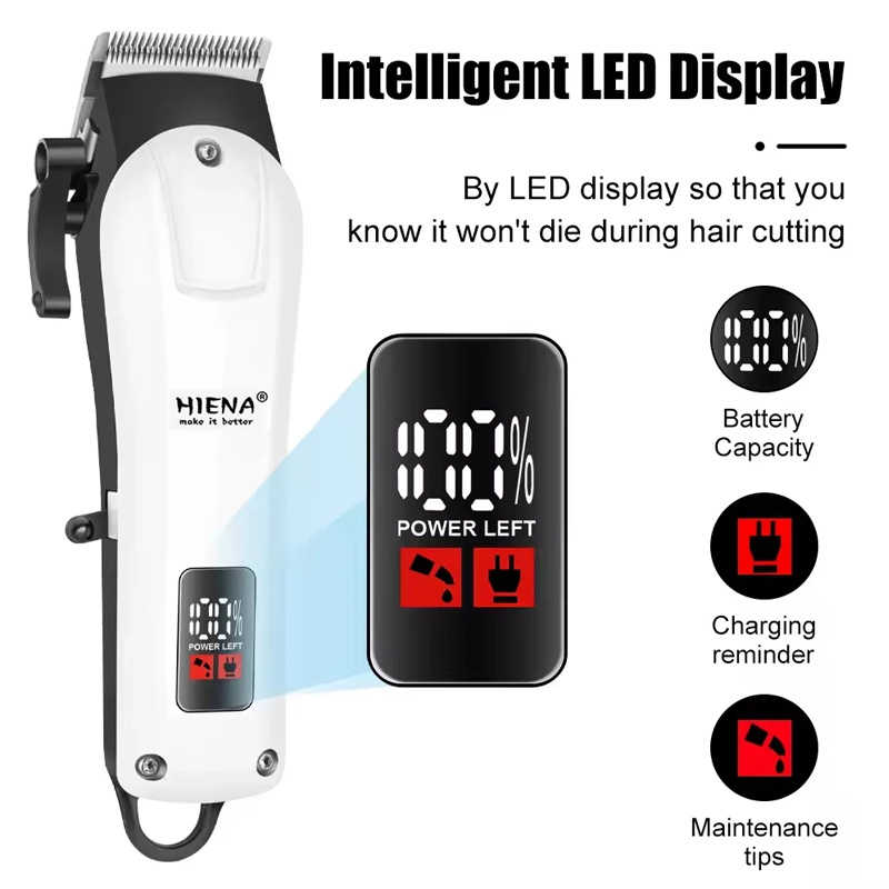 HIENA Professional Hair Cutting Machine Wireless Barber Trimmer for Men ...