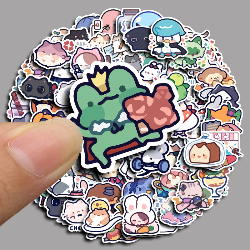 100pcs Cute Cartoon Stickers Diy Computer Laptop Washi Scrapbooking ...