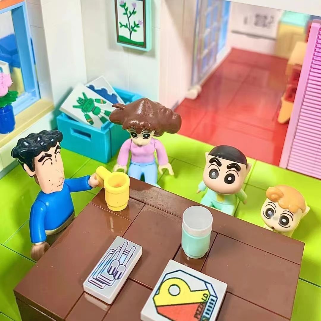 Crayon Shin-chan's House Building Blocks 2415 Pcs Keeppley Architecture ...