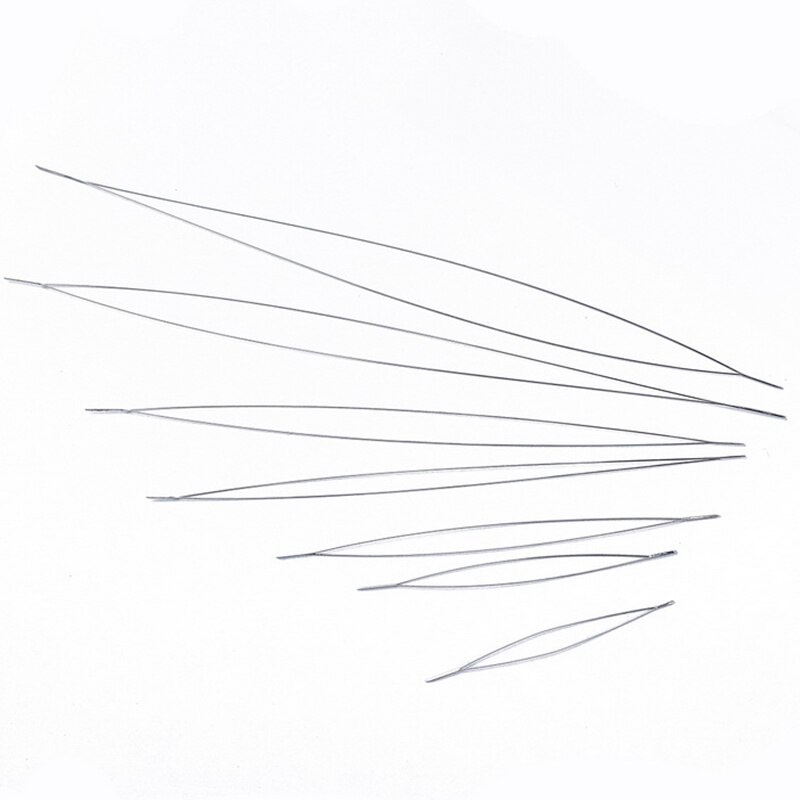 Central Opening Curved Beading Needles Stainless Steel Tools Pins for ...