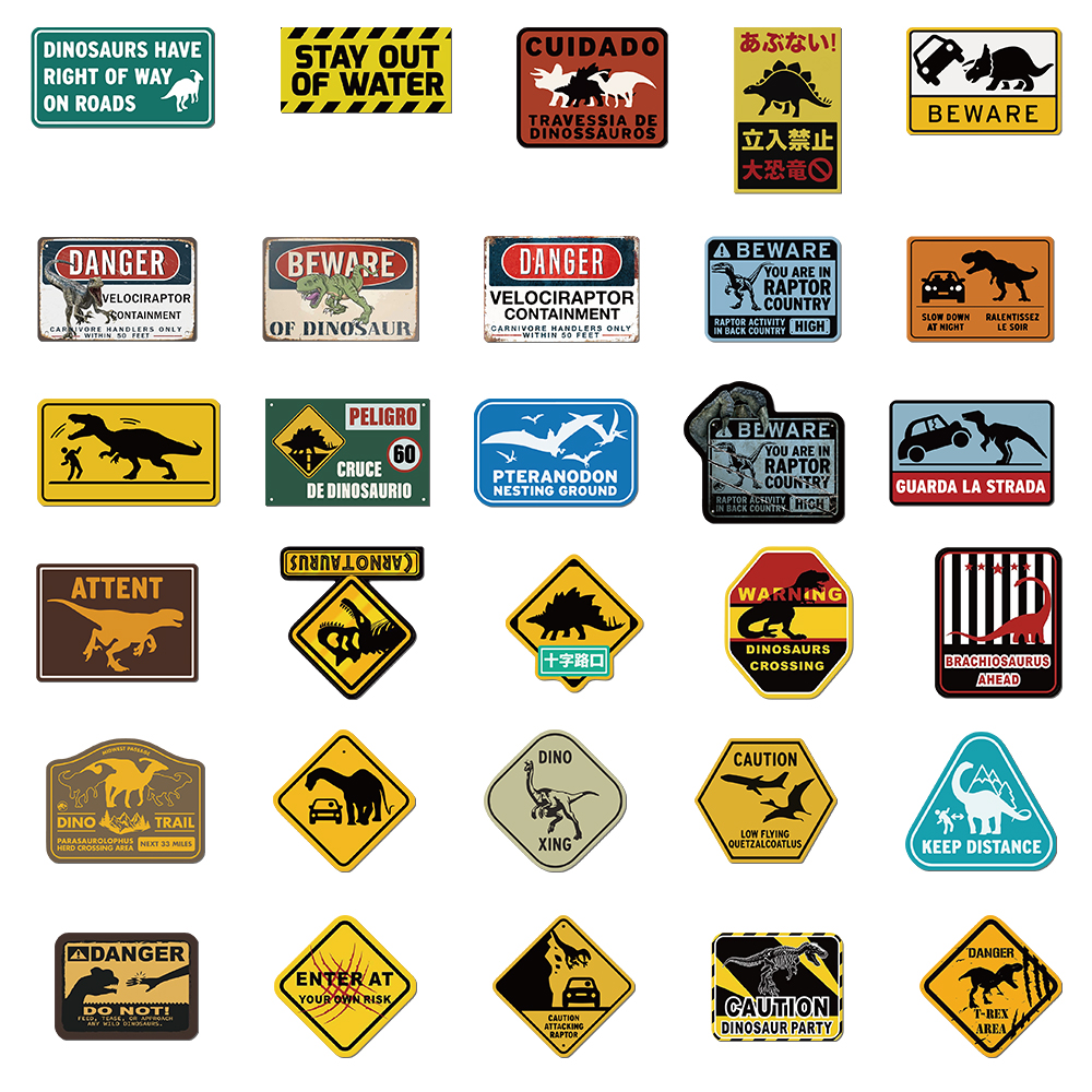 New New 60PCS Jurassic World Stickers - Waterproof Vinyl Decals for ...