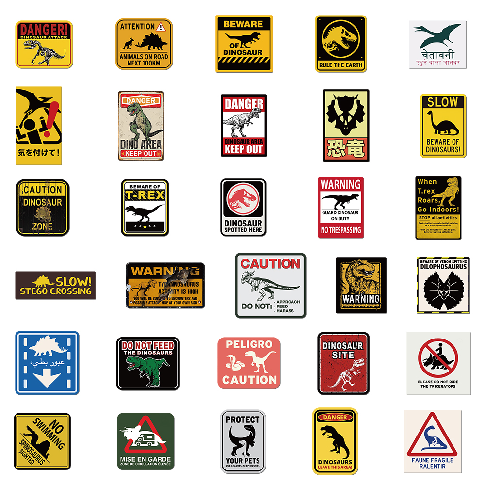 New New 60PCS Jurassic World Stickers - Waterproof Vinyl Decals for ...