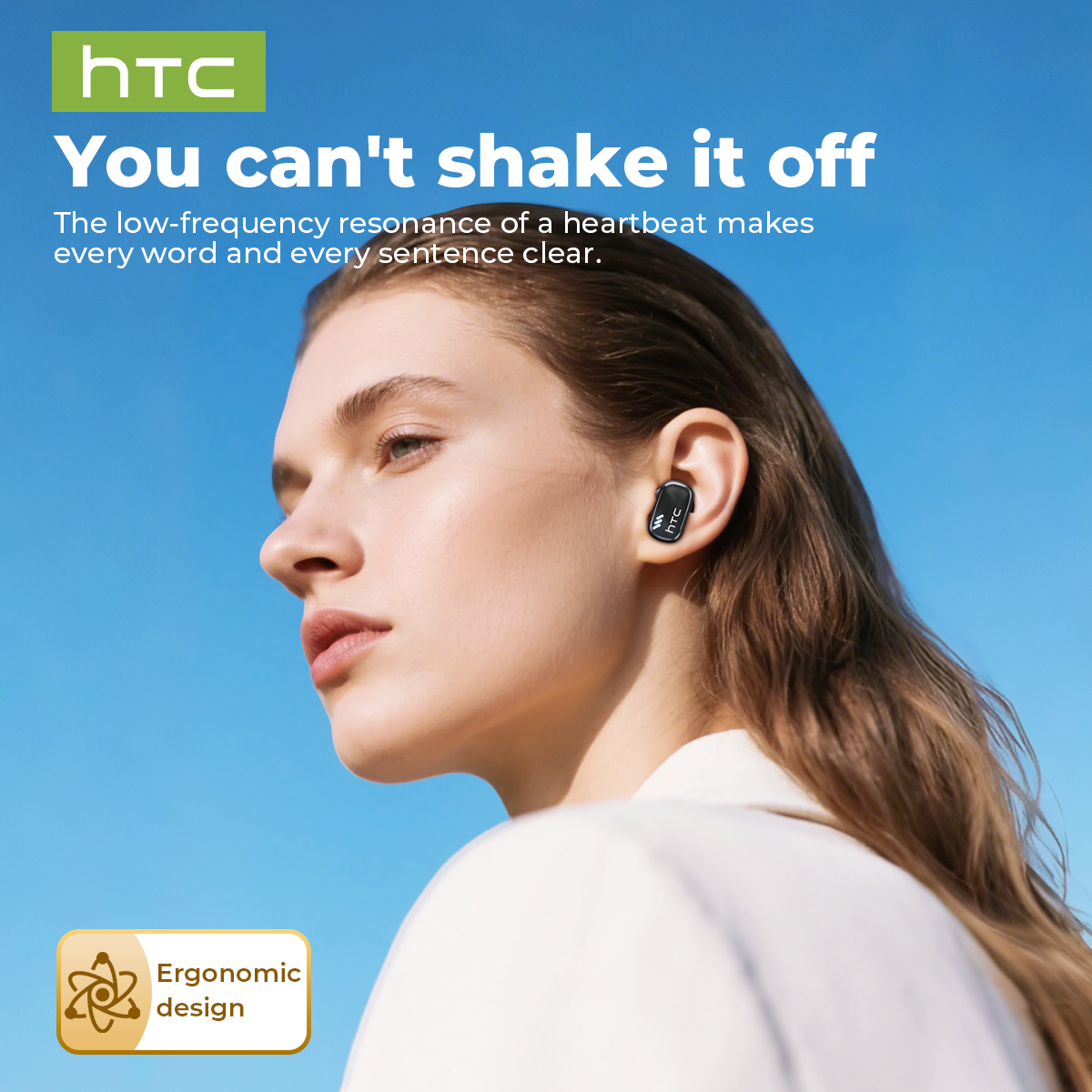 HTC NE16 Short Stem Design ANC Noise Cancellation Semi-in-ear Design ...