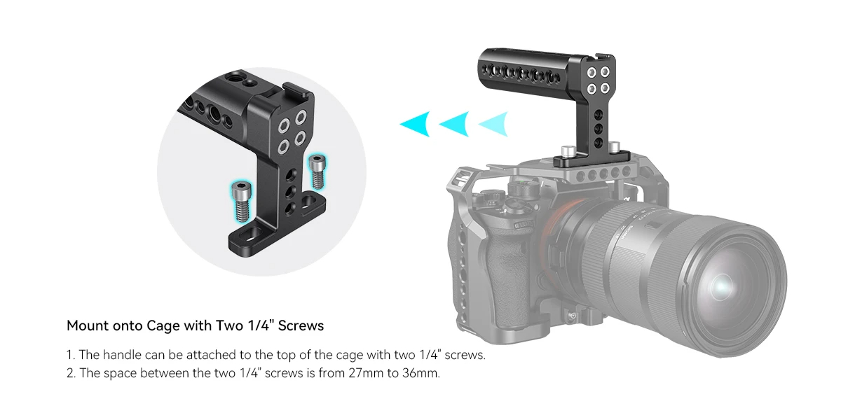 SmallRig Camera Top Handle with Cold Shoe DSLR Camera Rig For A6500 A73 ...