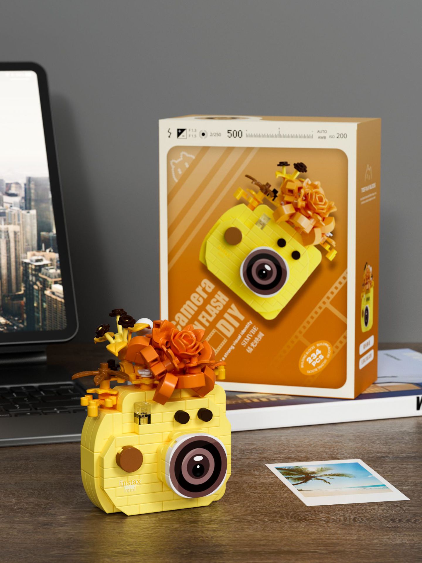 Various flower mini cameras, building block toys gifts | Shopee Malaysia