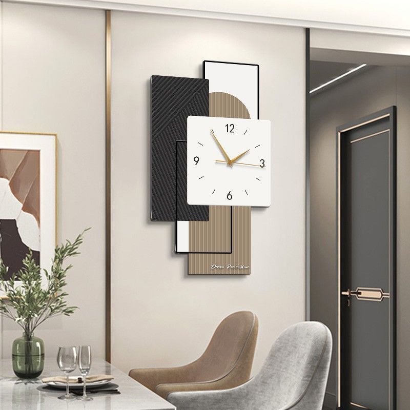 Creative Clock Nordic Light Luxury Living Room Dining Room Clock Wall ...