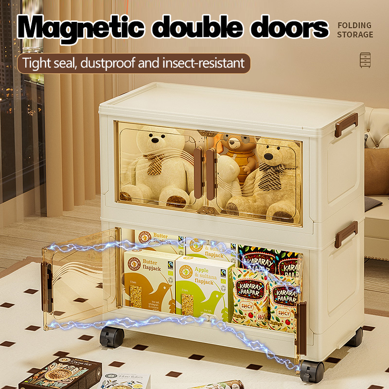 1-5Layers Storage Box Foldable Cabinet Home Stackable Storage Box ...