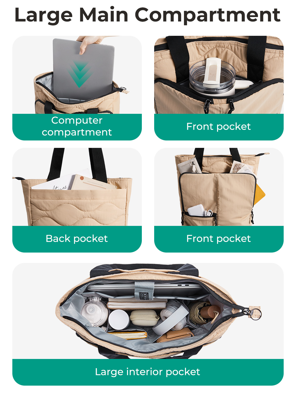 BAGSMART Convertible Tote Backpack Fits 15.6