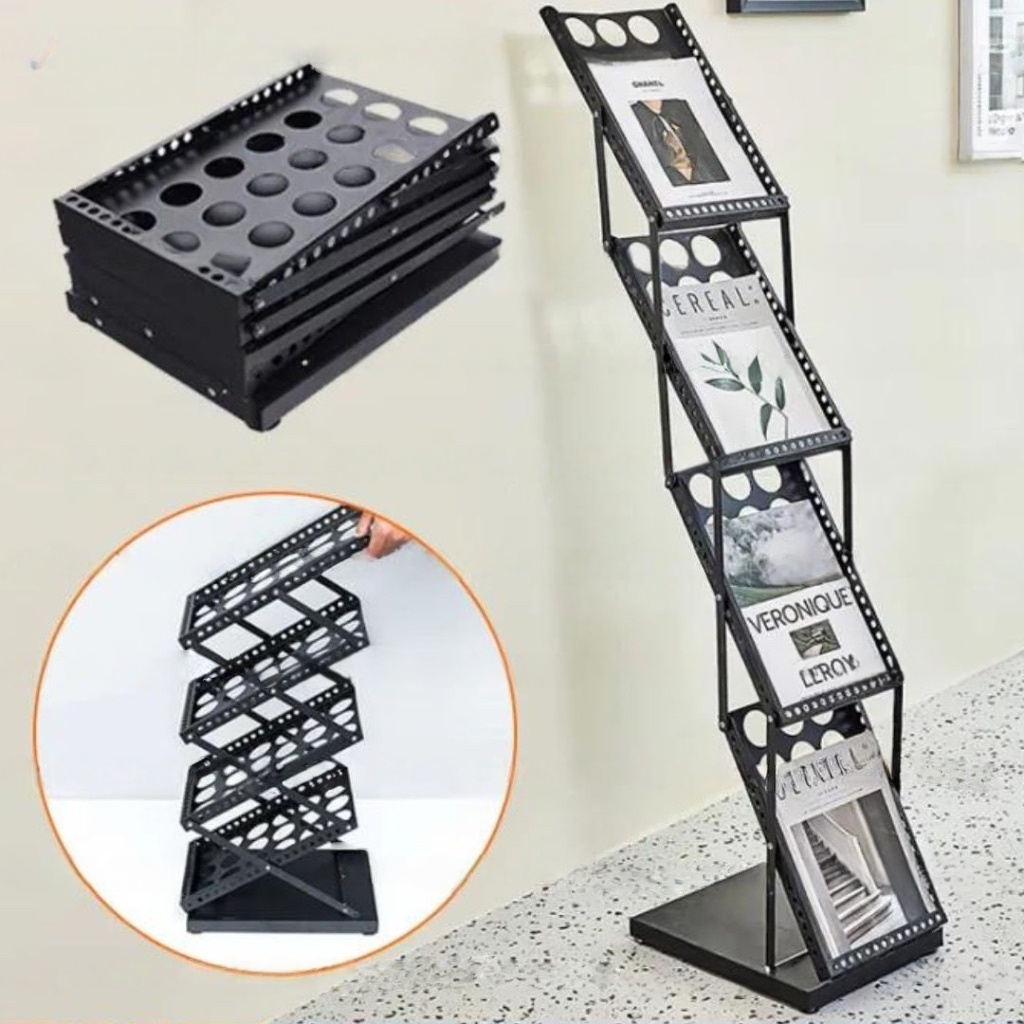 Foldable A4 Size Magazine Newspaper Leaflet Brochures Display Rack ...