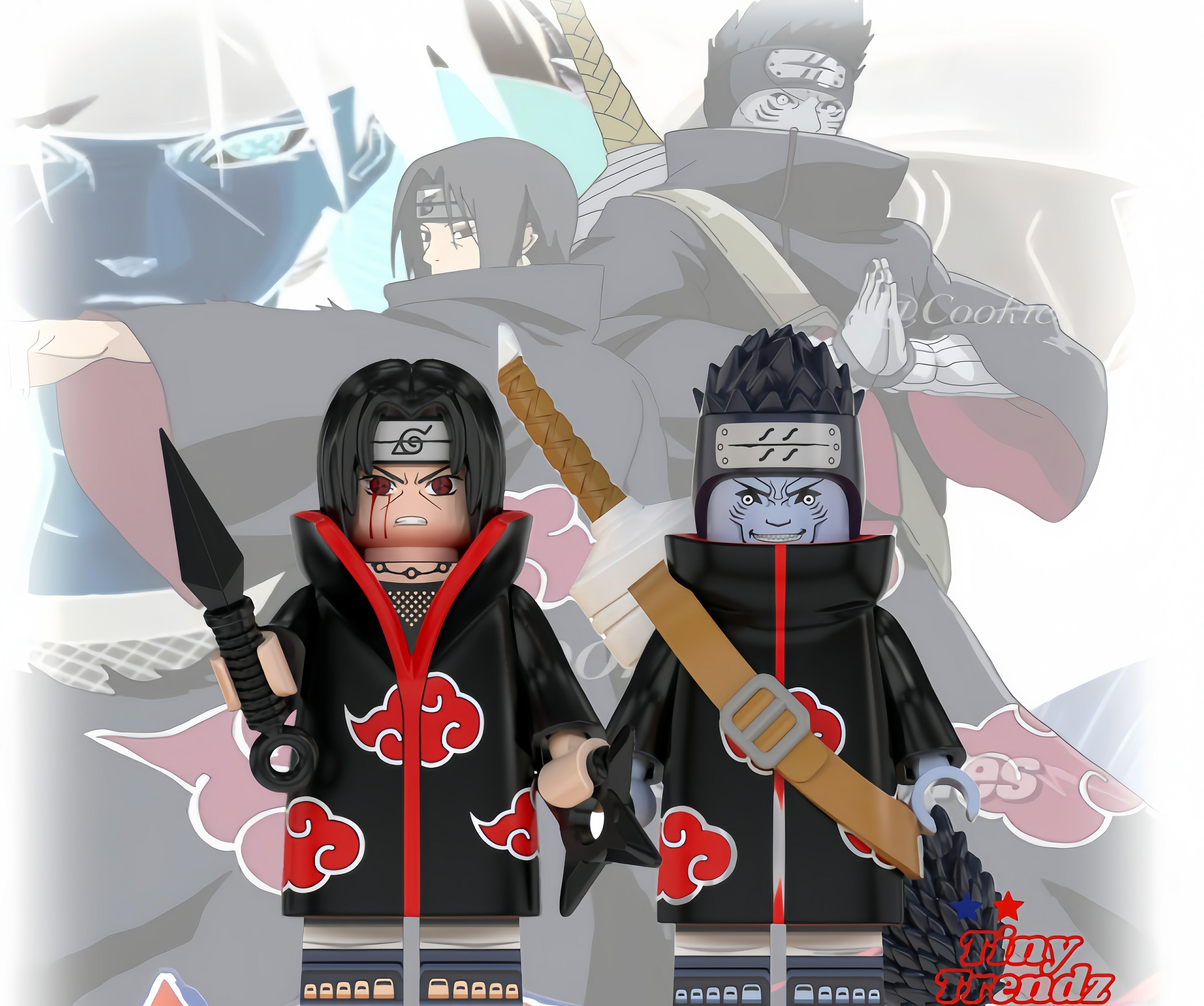Naruto Akatsuki Set Ornaments and Decorations Toys Mini Building Blocks ...