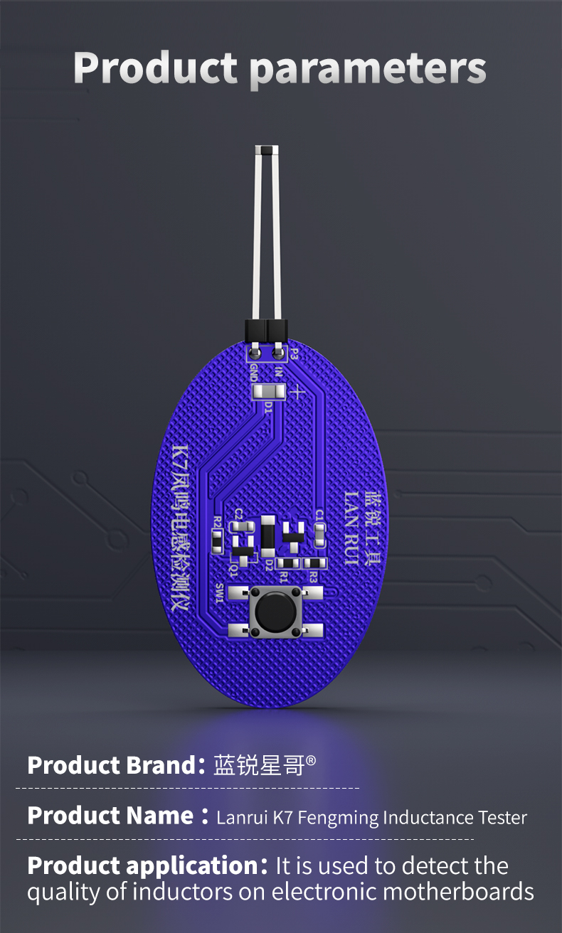 LANRUI K7 Motherboard Coil Tester Inductor Detector Tool for PC Repair ...