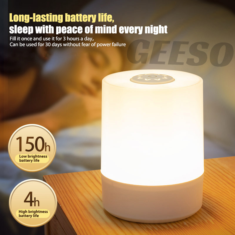 GEESO Dimmable Night Lamp LED Touch Lights USB Dim Light Small Bedside ...