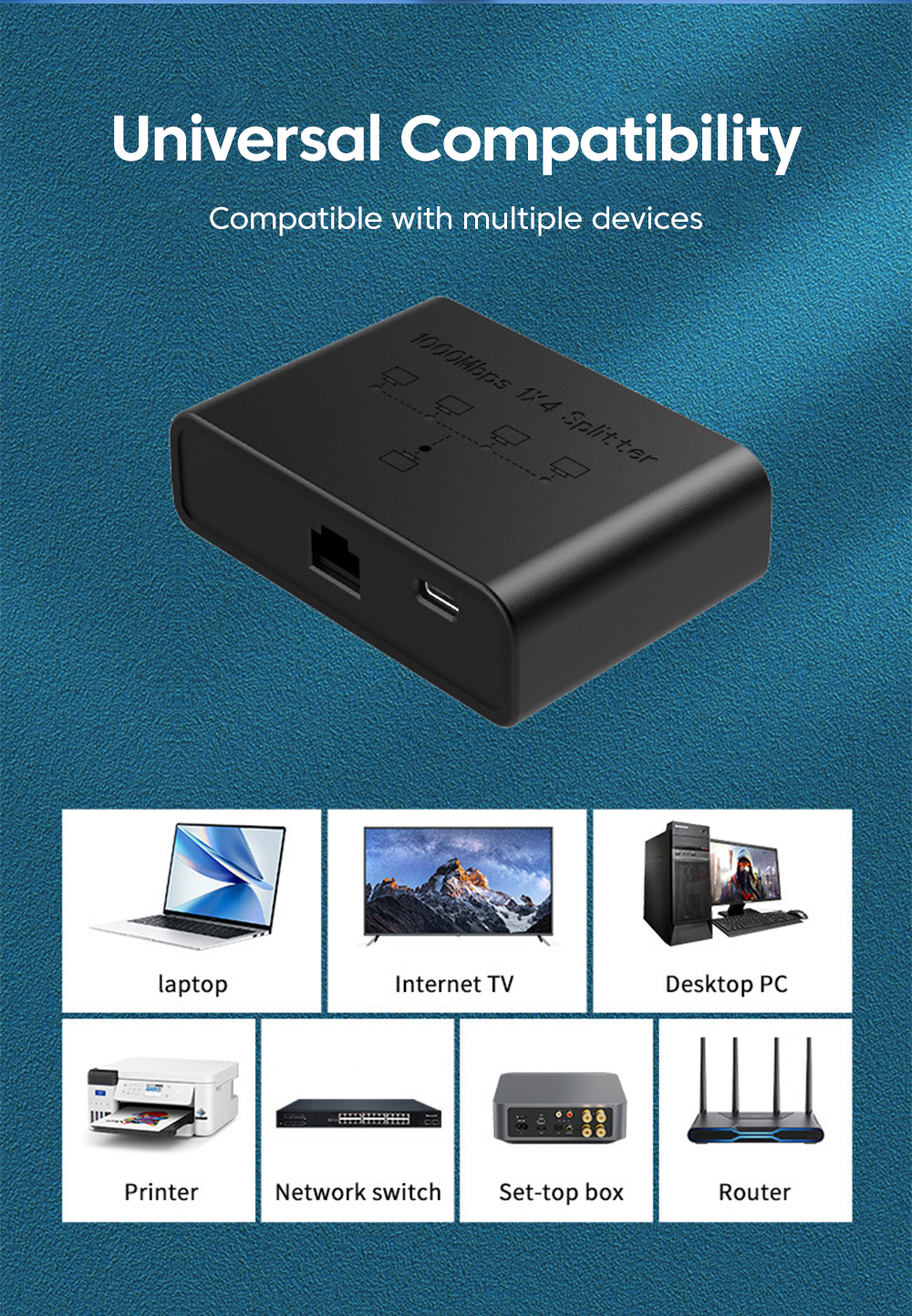 5 Ports Gigabit Ethernet Switch High Performance Smart Switcher Mini ...