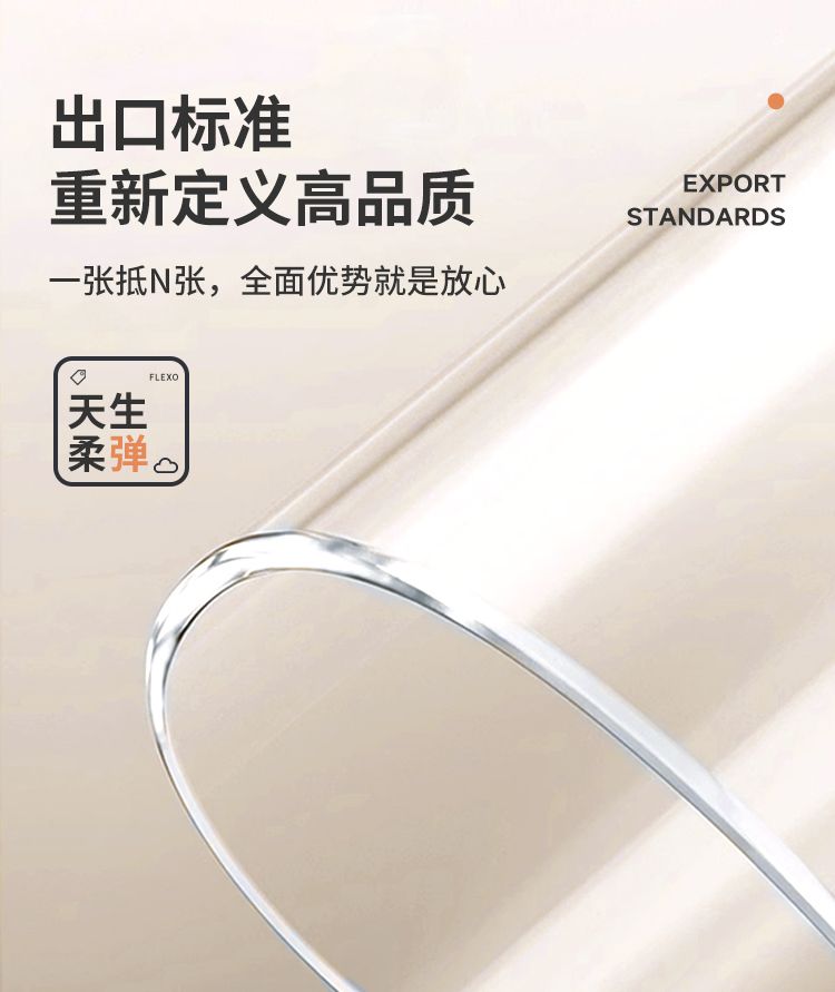 Round Table Mat pvc Waterproof Anti-scalding Disposable Soft Glass ...