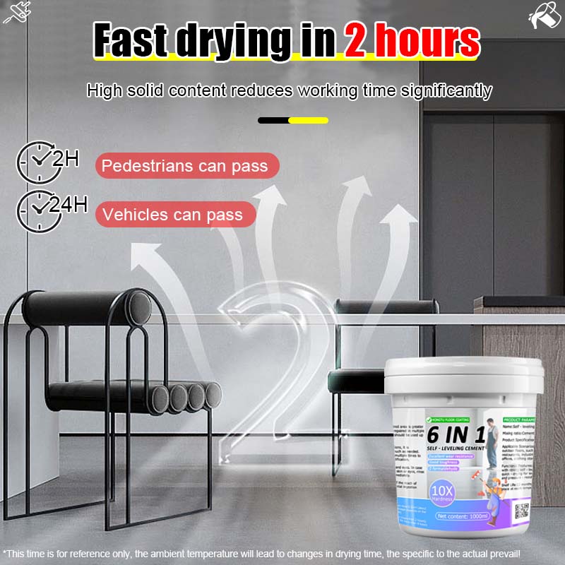 [24 hours delivery] Self-leveling waterproof cement 1000ml cat lantai ...