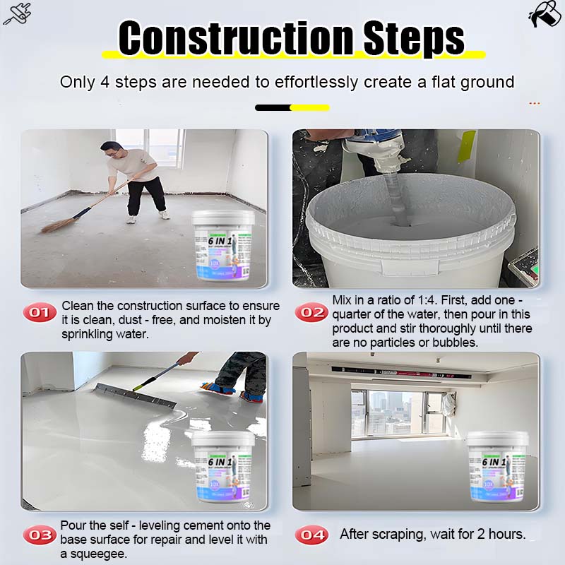 [24 hours delivery] Self-leveling waterproof cement 1000ml cat lantai ...