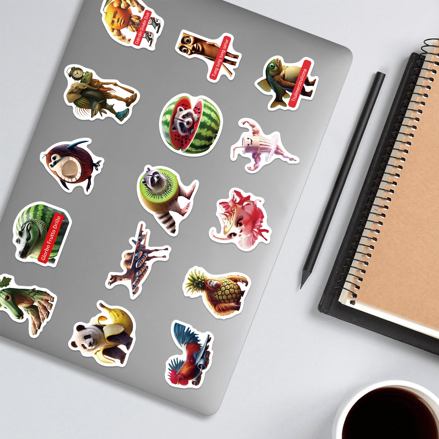 60PCS Popular Italian Brainrot Stickers Waterproof For Laptop IPAD ...