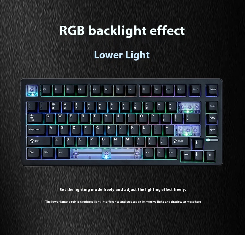 EPOMAKER HE80 Wired Magnetic Keyboard Hot swappable RGB 8K GASKET ...
