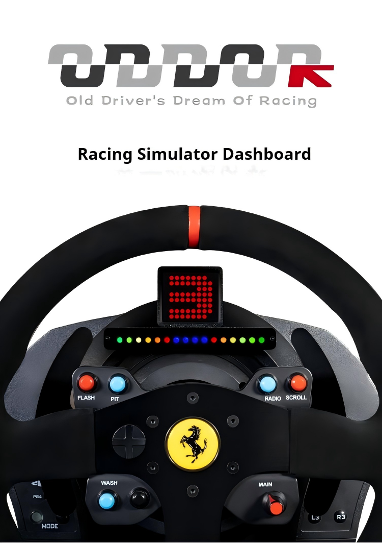 ODDOR Racing Game Dashboard for Thrustmaster T300/TSPC & Logitech G29 ...