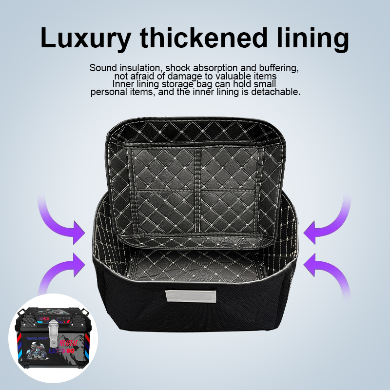 50/57 Liter Top box Motorcycle ABS box High-Capacity Waterproof Box ...