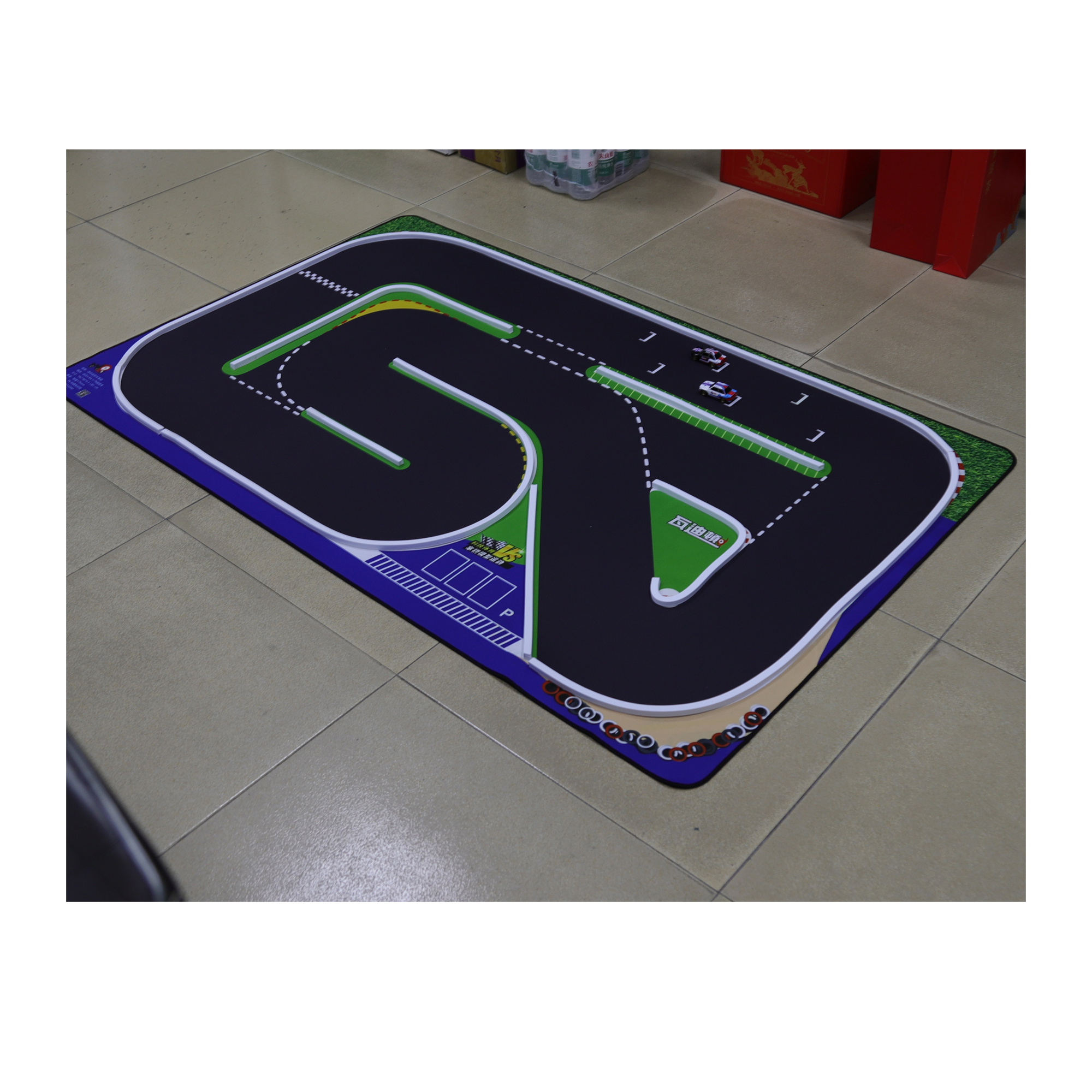 HSP-TinyGear 1420x900mm Race Runway Track Rubber Mat For 1/64 1/76 RC ...