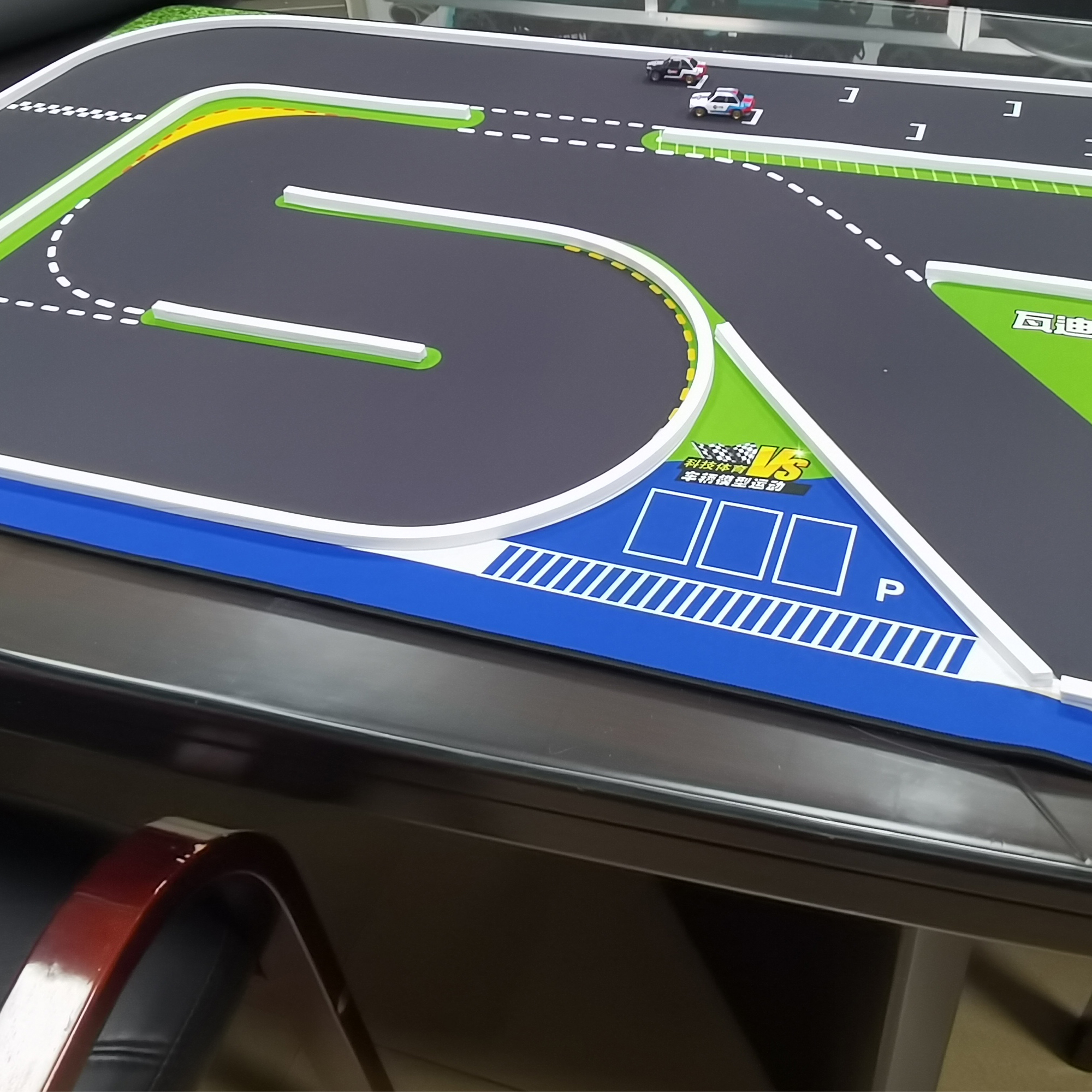 HSP-TinyGear 1420x900mm Race Runway Track Rubber Mat For 1/64 1/76 RC ...