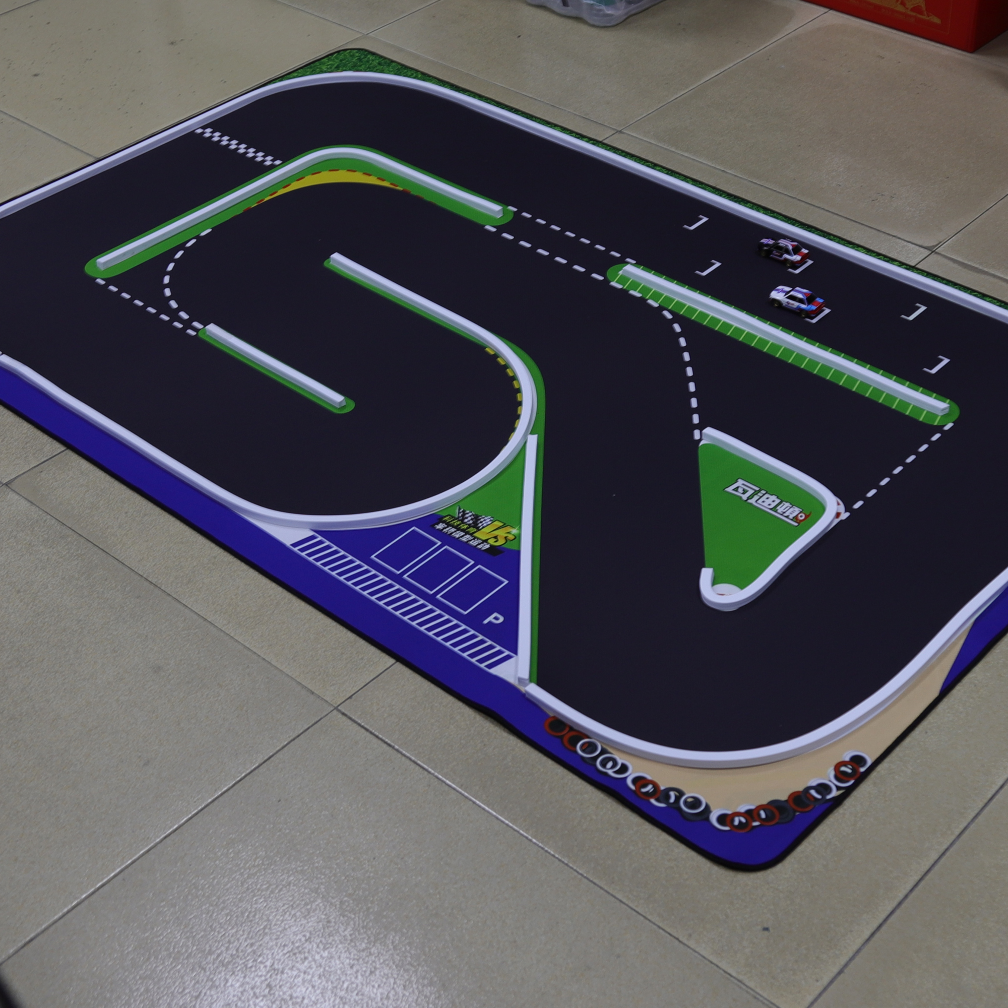 HSP-TinyGear 1420x900mm Race Runway Track Rubber Mat For 1/64 1/76 RC ...