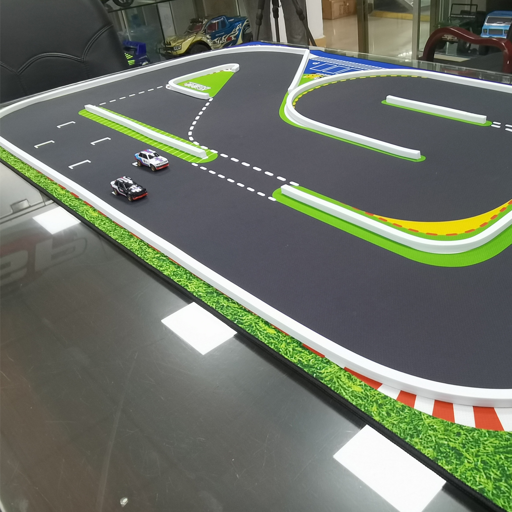HSP-TinyGear 1420x900mm Race Runway Track Rubber Mat For 1/64 1/76 RC ...