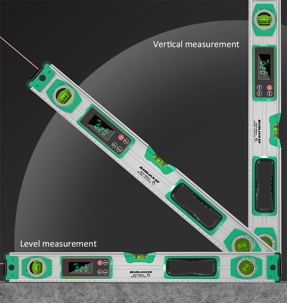 3-in-1 Precision Digital Level Ruler 30/40/50CM Magnetic Level Ruler ...