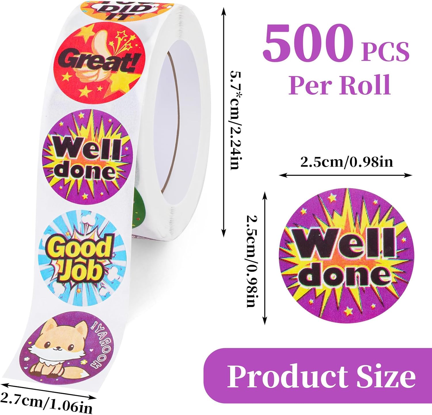 500Pcs Stickers for Kids Classroom, 8 Design Styles Teacher Students ...