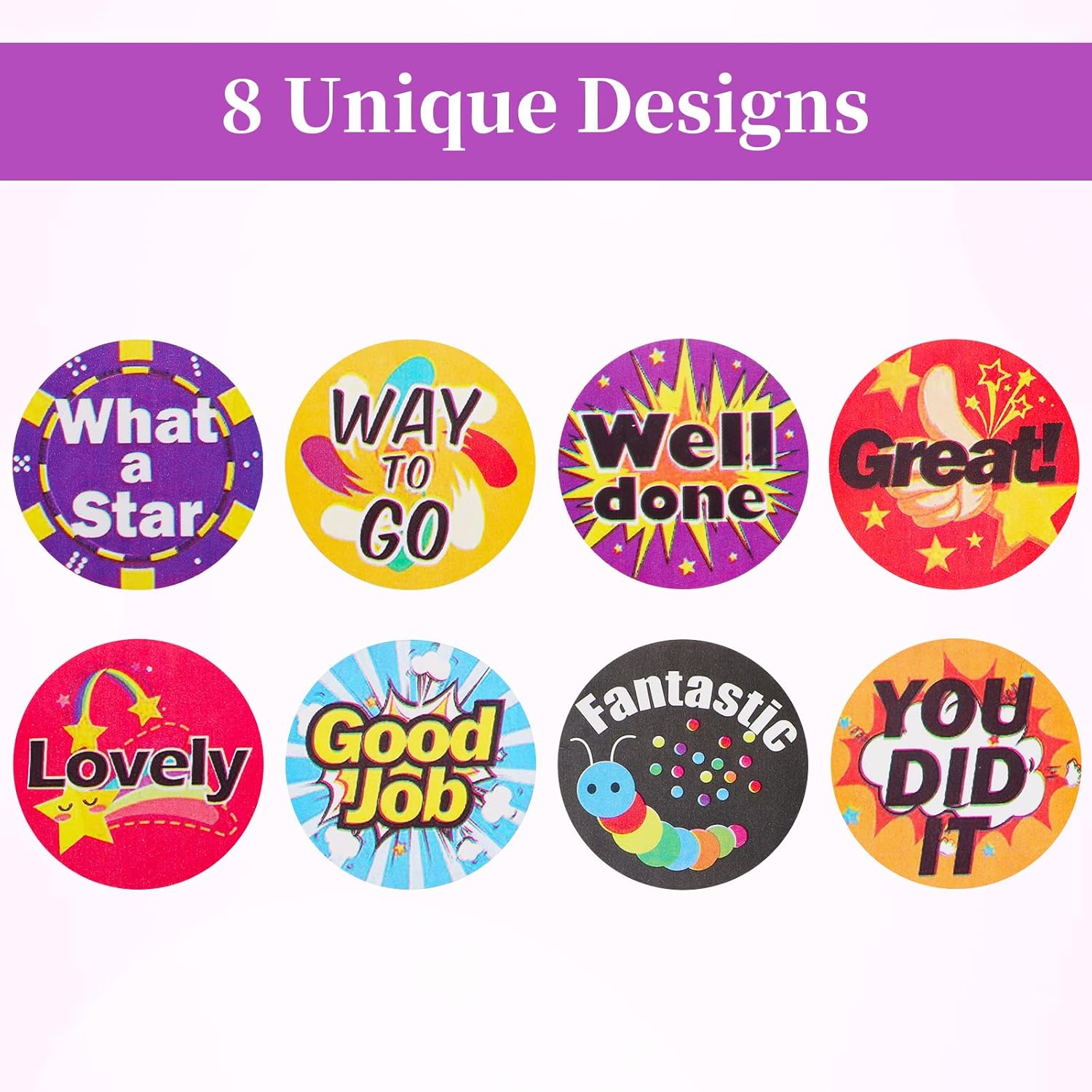 500Pcs Stickers for Kids Classroom, 8 Design Styles Teacher Students ...