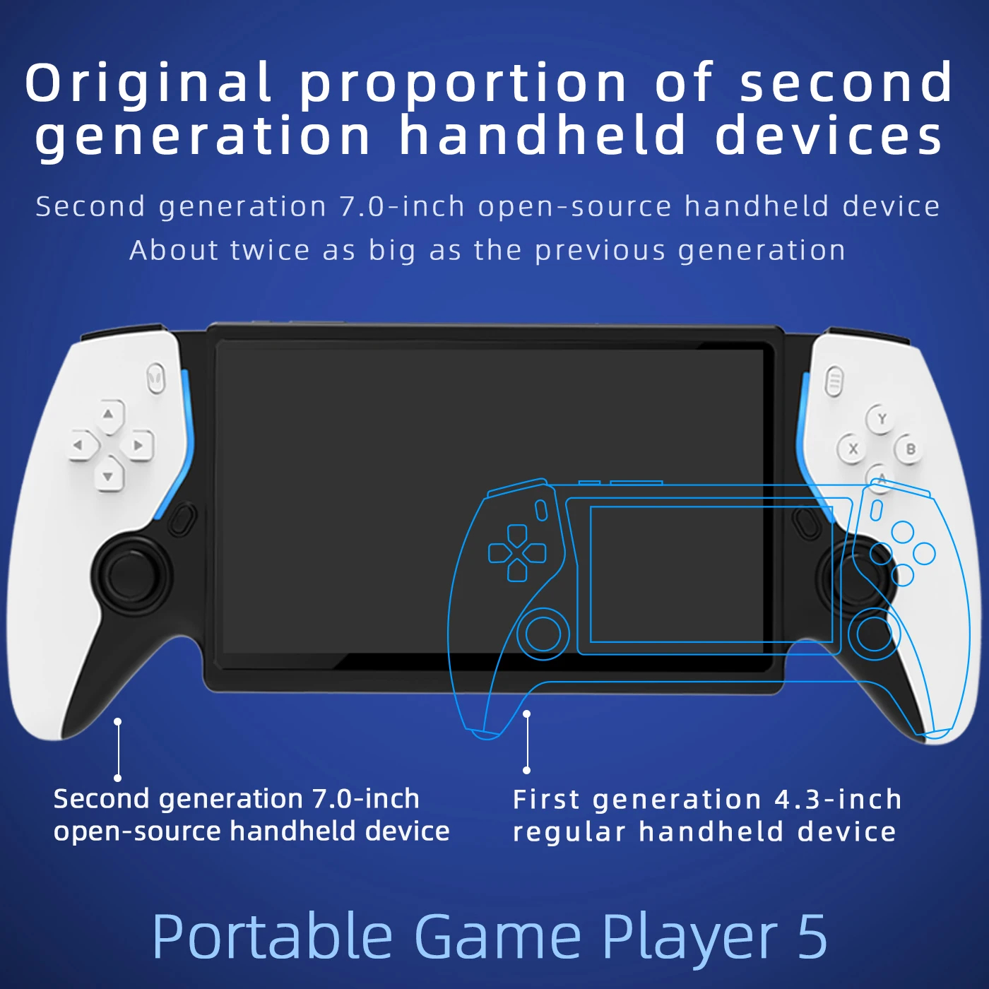 Coopreme new PSP 7 Inch Portable Game Console HC8000 Retro Handheld ...