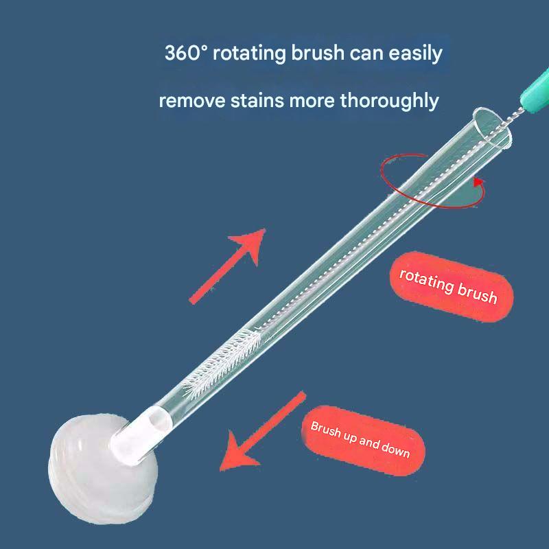 Straw Cleaner Brush Reusable Bendable 360°Cleaning Helper Reusable ...