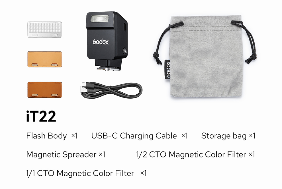 GODOX IT20 S Camera Flash met witte diffuser, IT20S TTL mini-flitser, 1