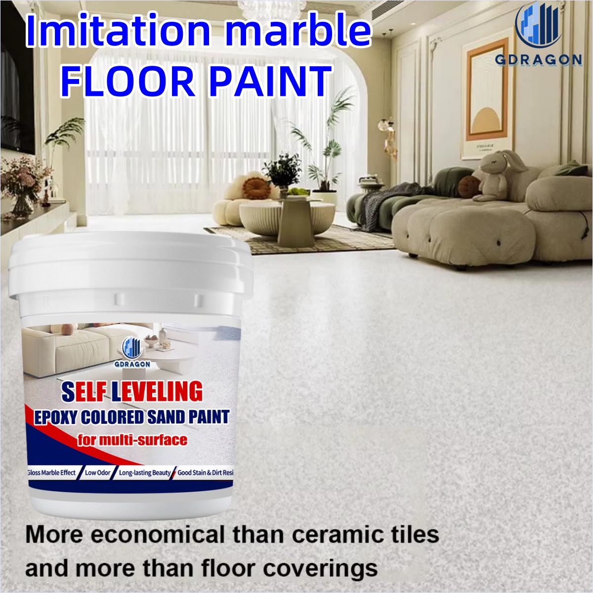 [24 hours shipping] colour sand floor paint 1000ml epoxy colour sand ...