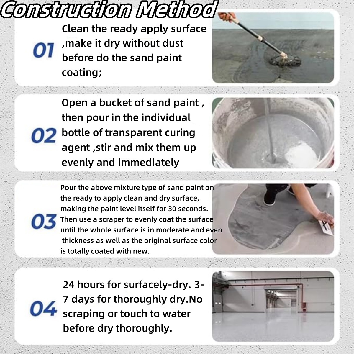 [24 hours shipping] colour sand floor paint 1000ml epoxy colour sand ...