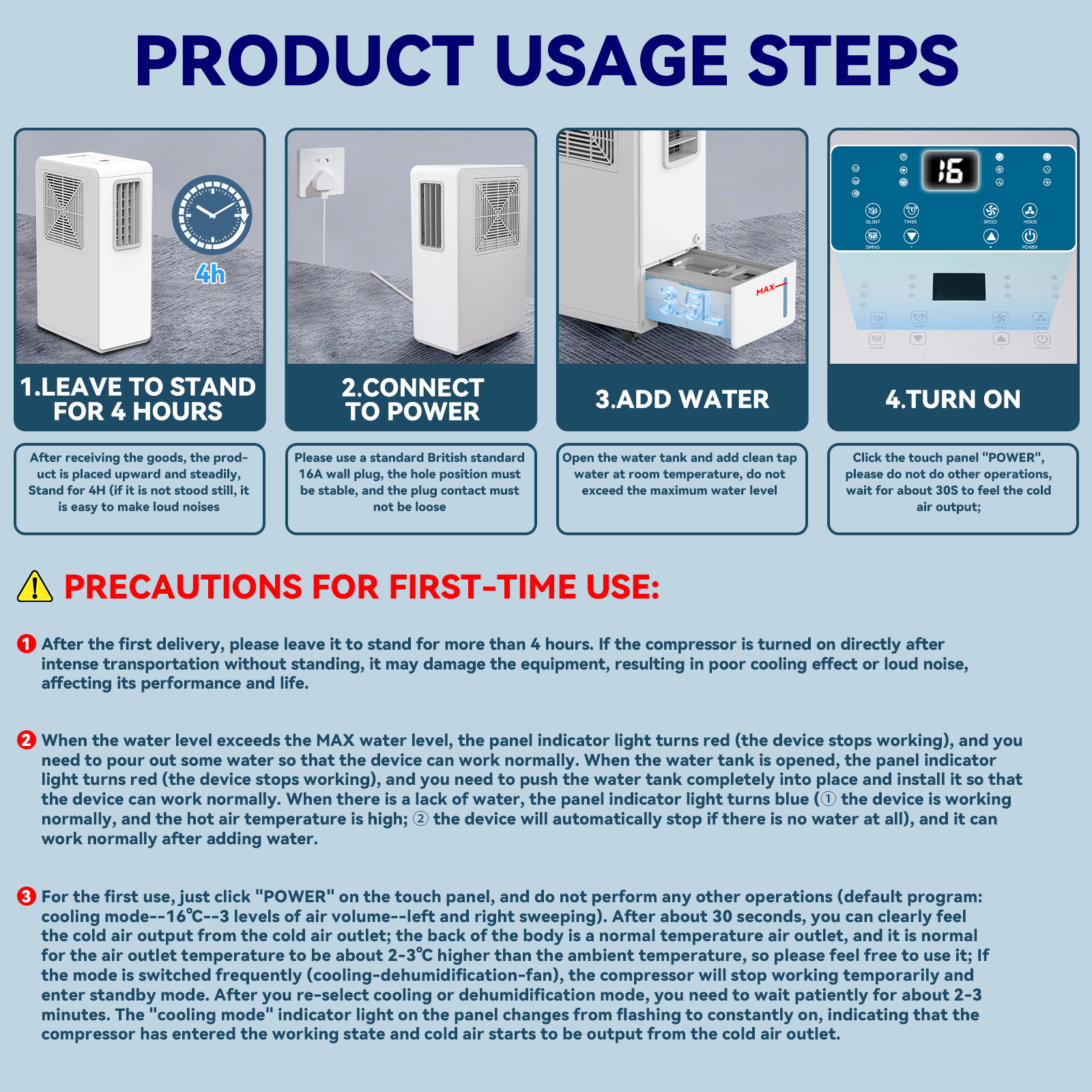 5 year warranty🔥Portable Air Conditioner Quick cooling Air Cond ...