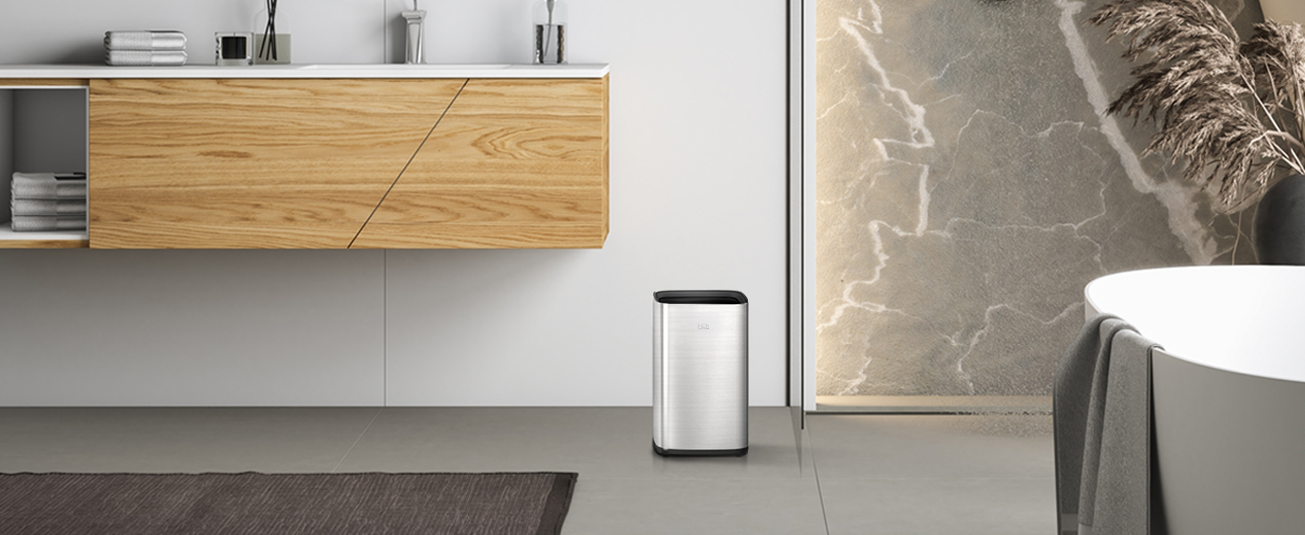 EKO Open Top Dustbin with Removable Inner Basket Tong Sampah, Square ...