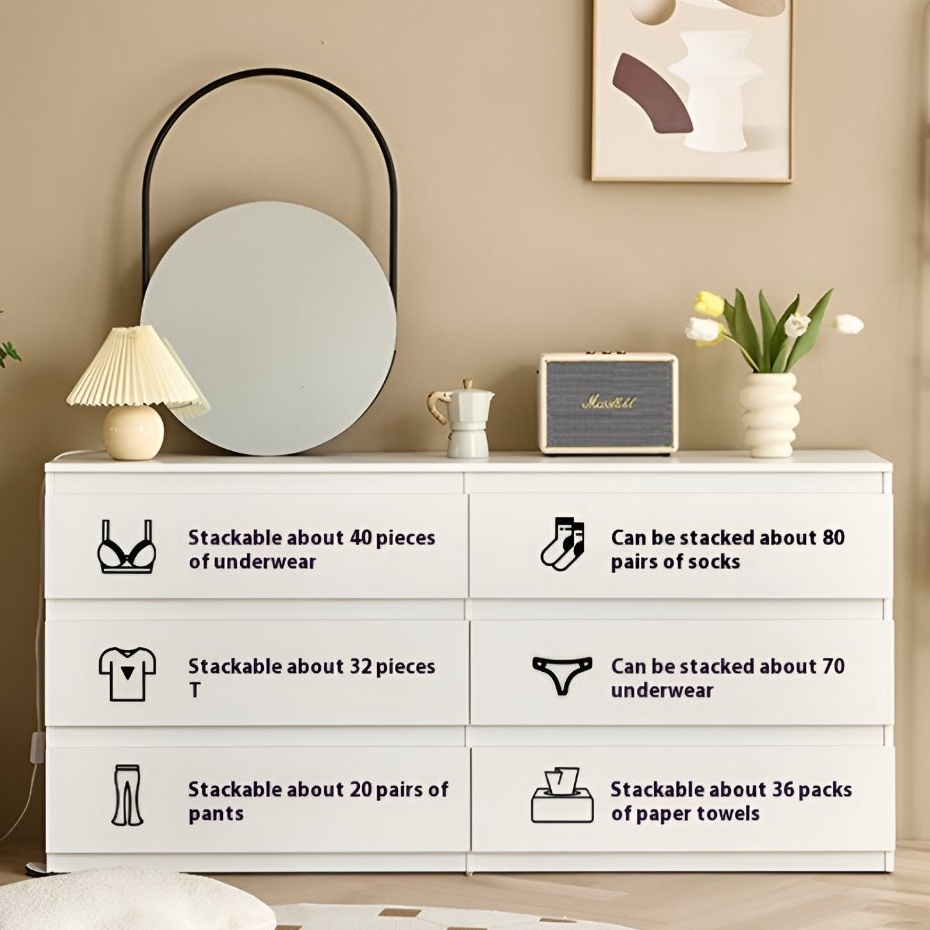 Loker Chest Drawer Chest of drawers home bedroom storage cabinets 3/4/5 ...