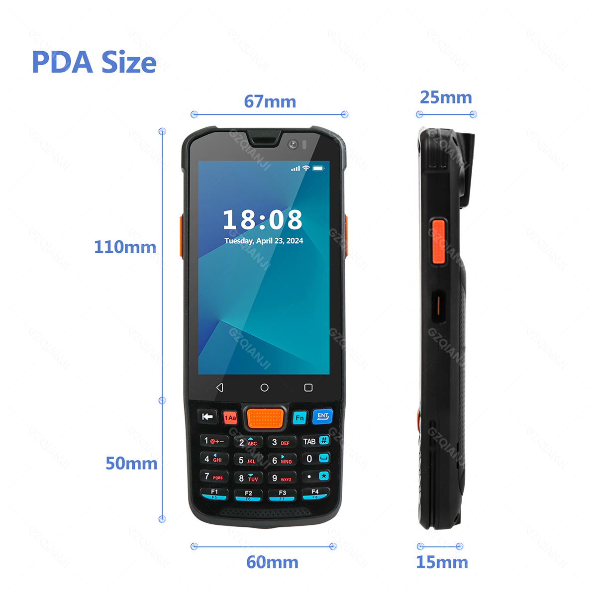 Android 14 PDA Inventory Counting Machine 1D/2D Barcode Scanning Data ...