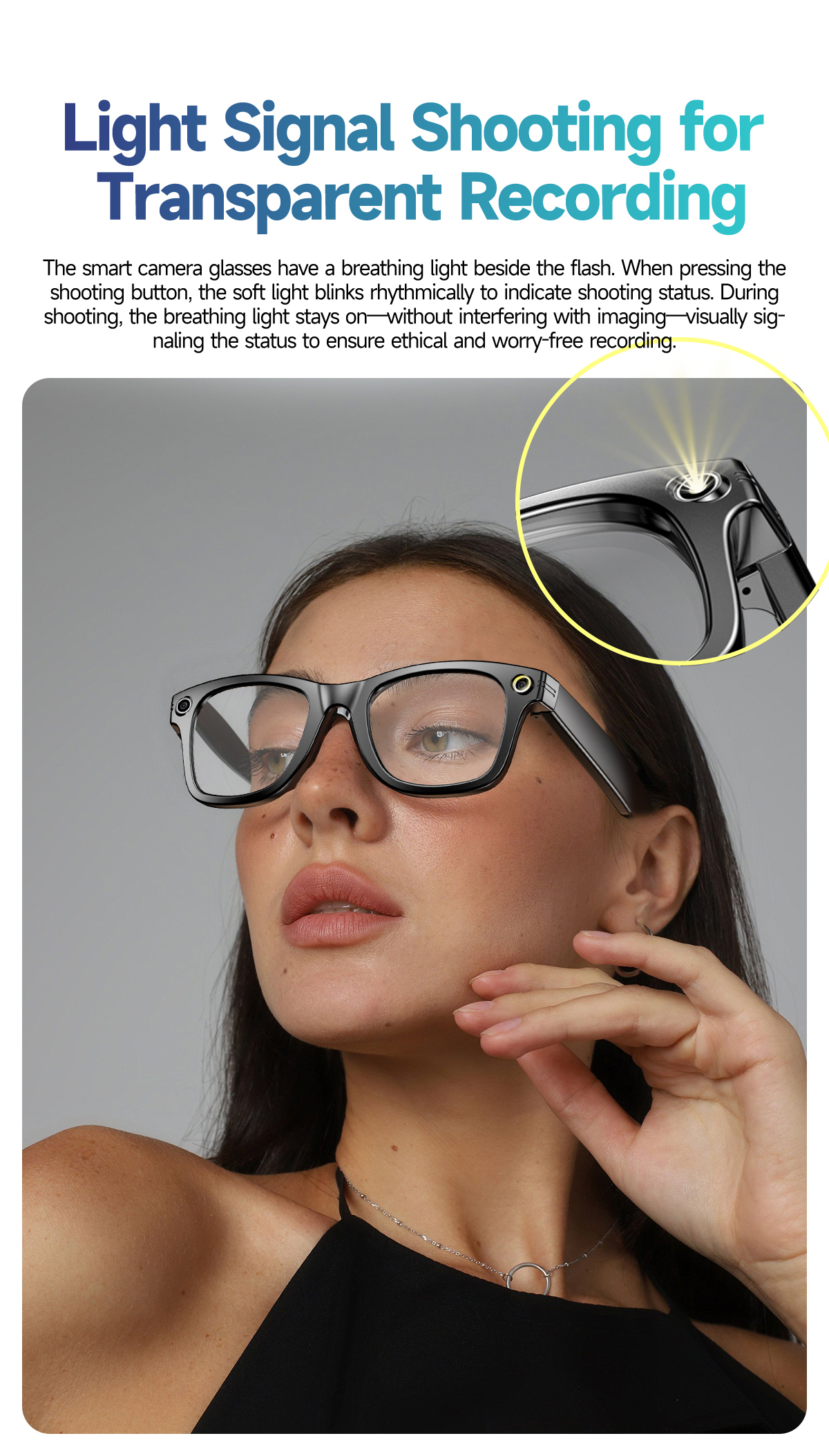 4K HD AI Smart Glasses Chat GPT 800MP Camera Bluetooth Call Voice ...