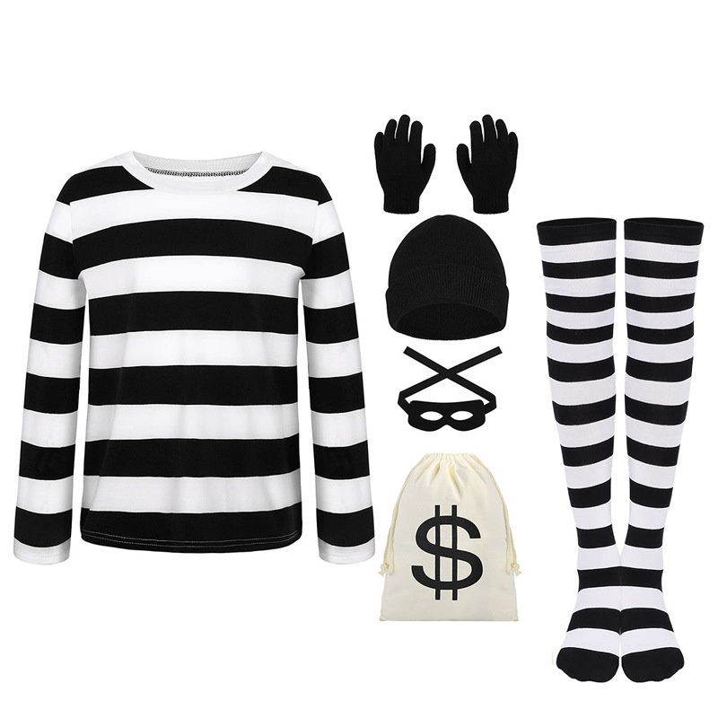 NEW Halloween Movie Robber Costume Accessories Set Thief Bank Robber ...