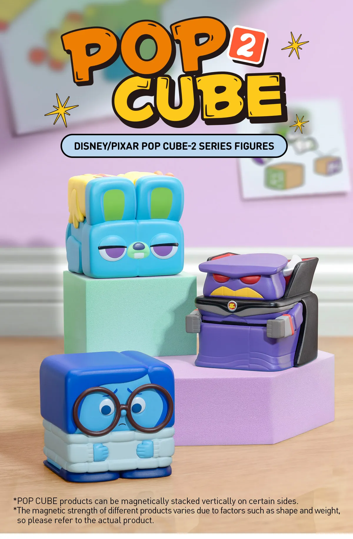 Disney Pixar POP CUBE- 1 2 3 Series All Member Figures Blind Box ...