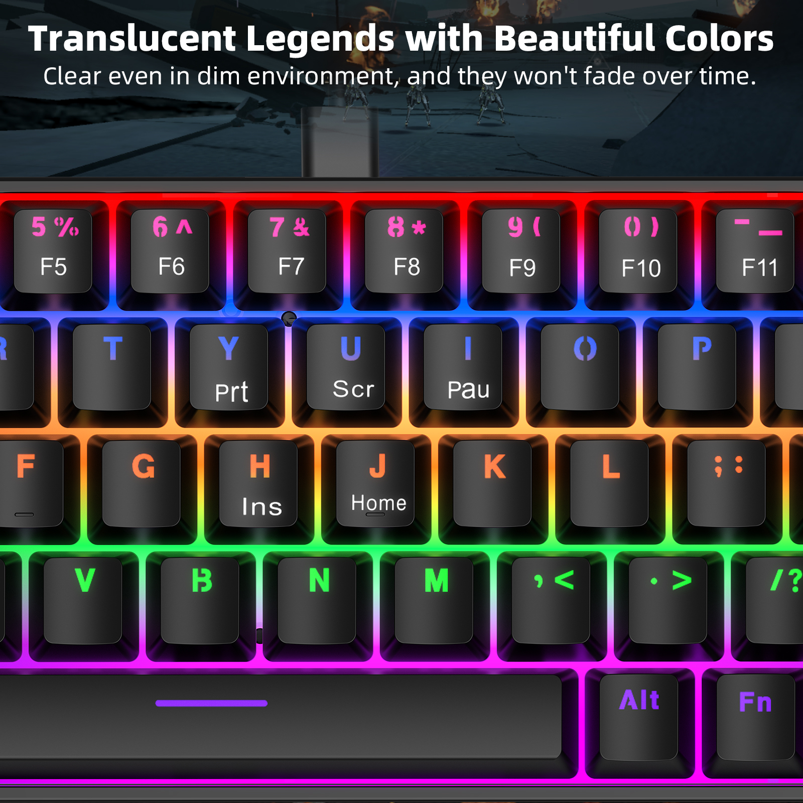 GOOJODOQ Wired 68 Key Mechanical Keyboard 3 Kinds of Mechanical ...