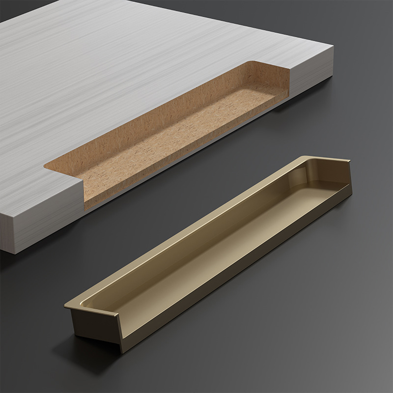1000mm Morandi Color Embedded Hidden Concealed Handles for Cabinets and ...