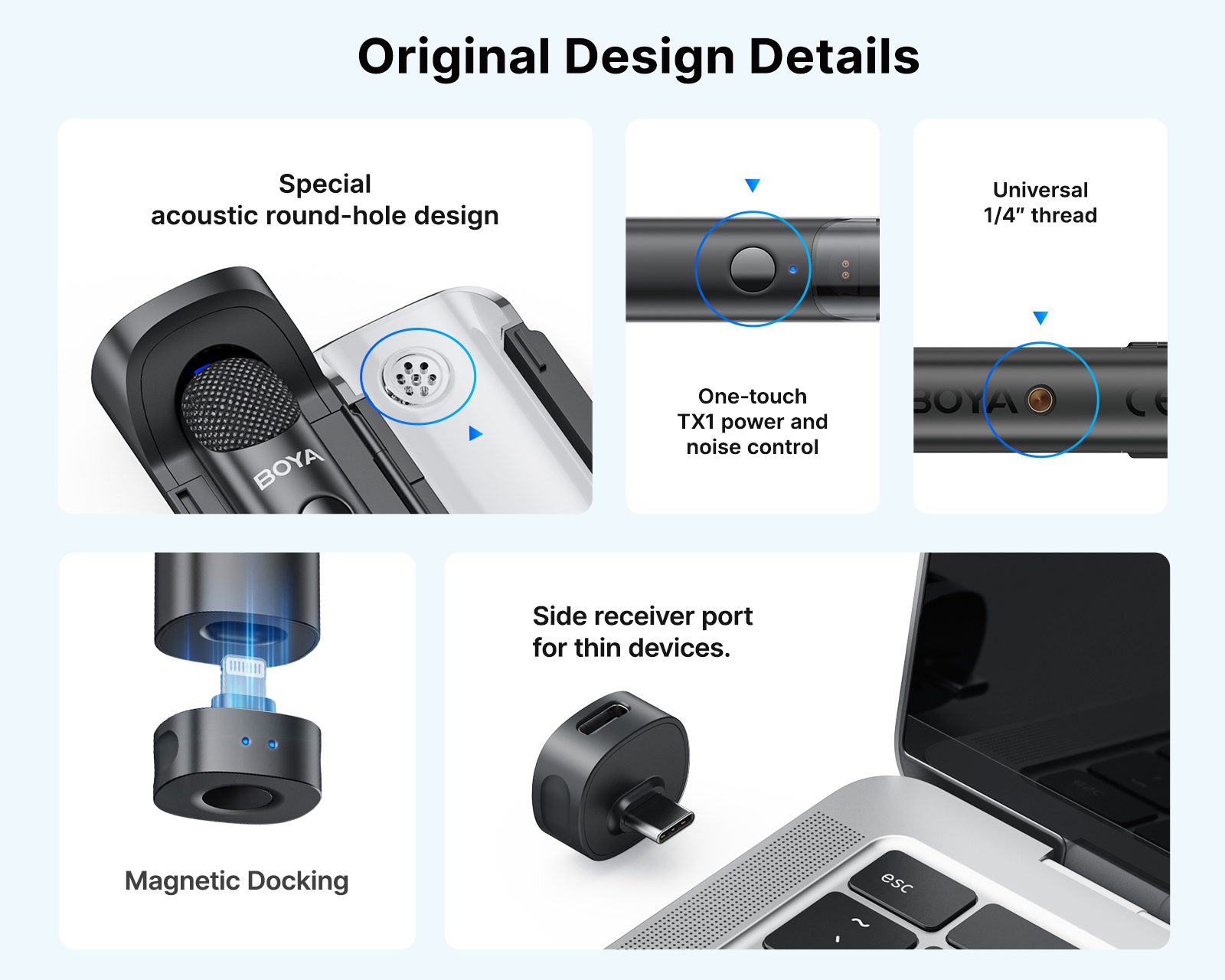 BOYA Magic 4 forms in 1 Wireless Microphone Mini Mic AI Noise ...