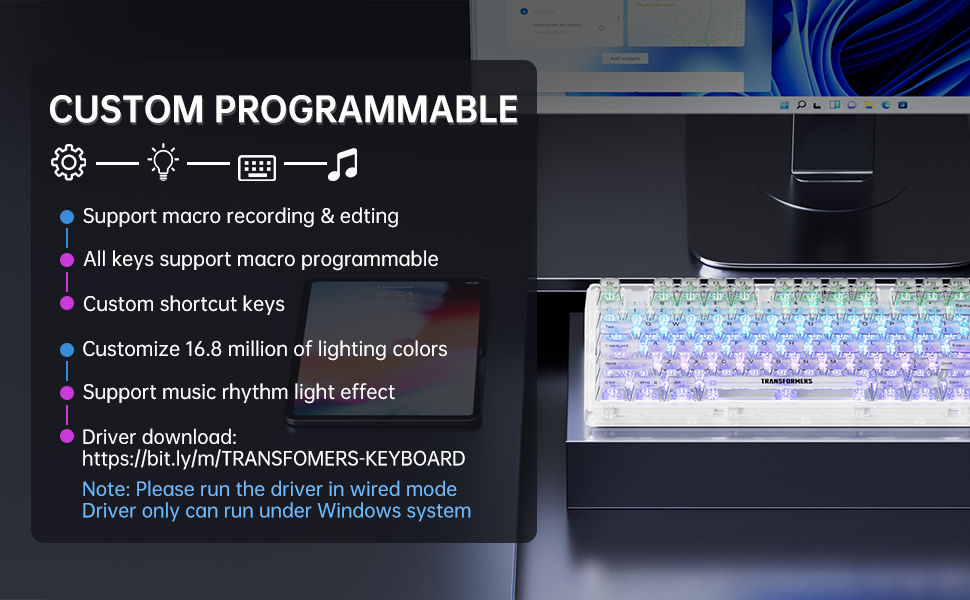 Transformers GK85 Mechanical Keyboard Wireless Hot-swappable RGB ...